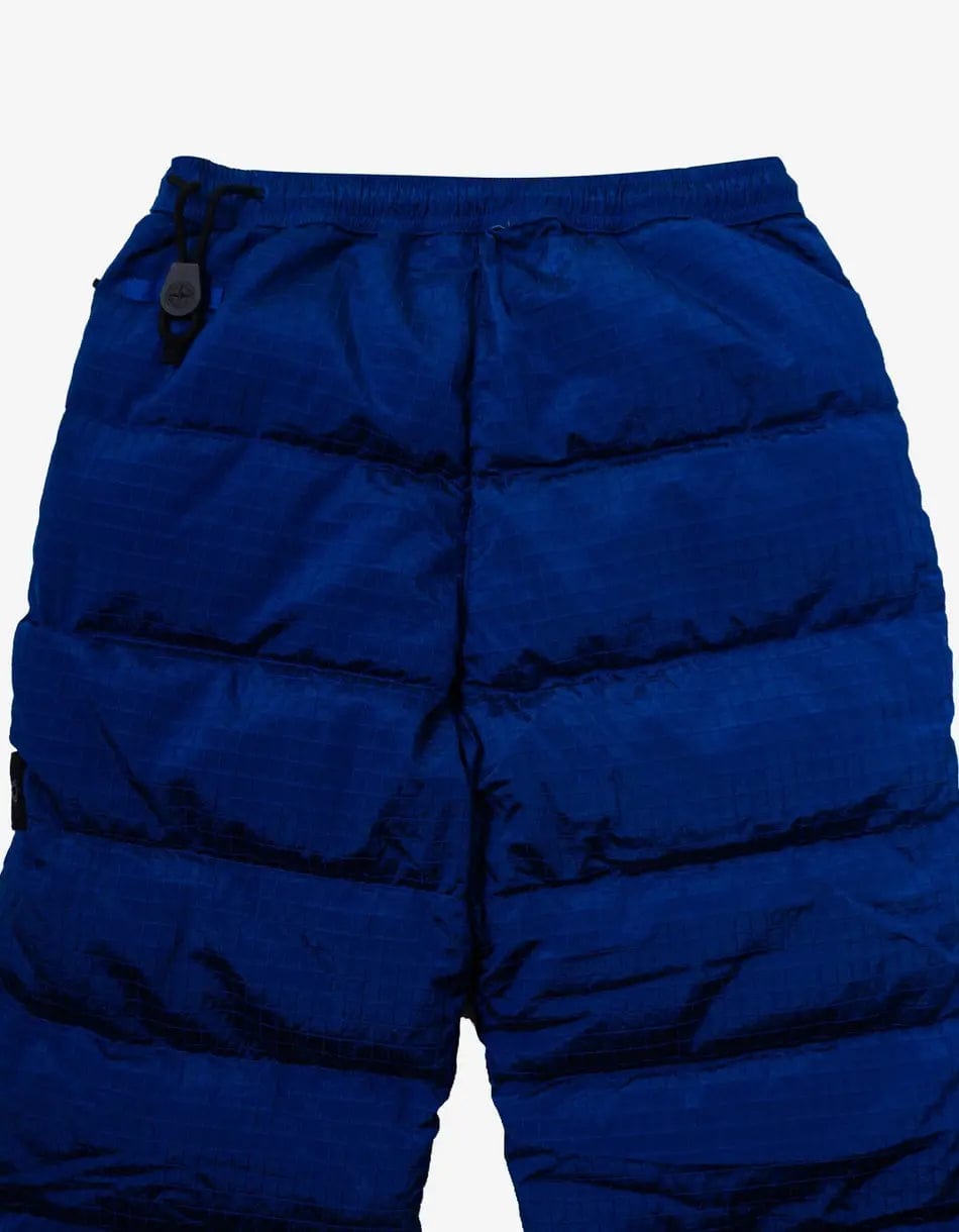 Stone Island Blue Macro Ripstop Down Trousers