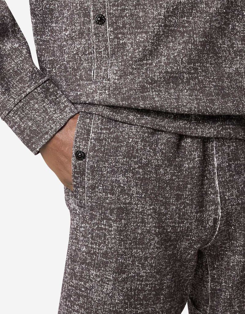 Stone Island Burgundy Melange Print Shorts