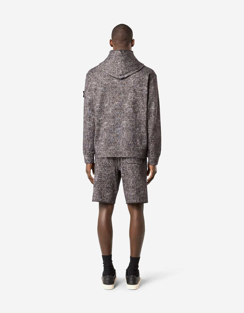 Stone Island Burgundy Melange Print Shorts