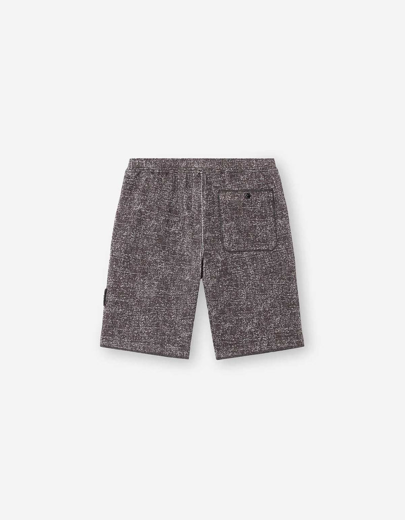 Stone Island Burgundy Melange Print Shorts