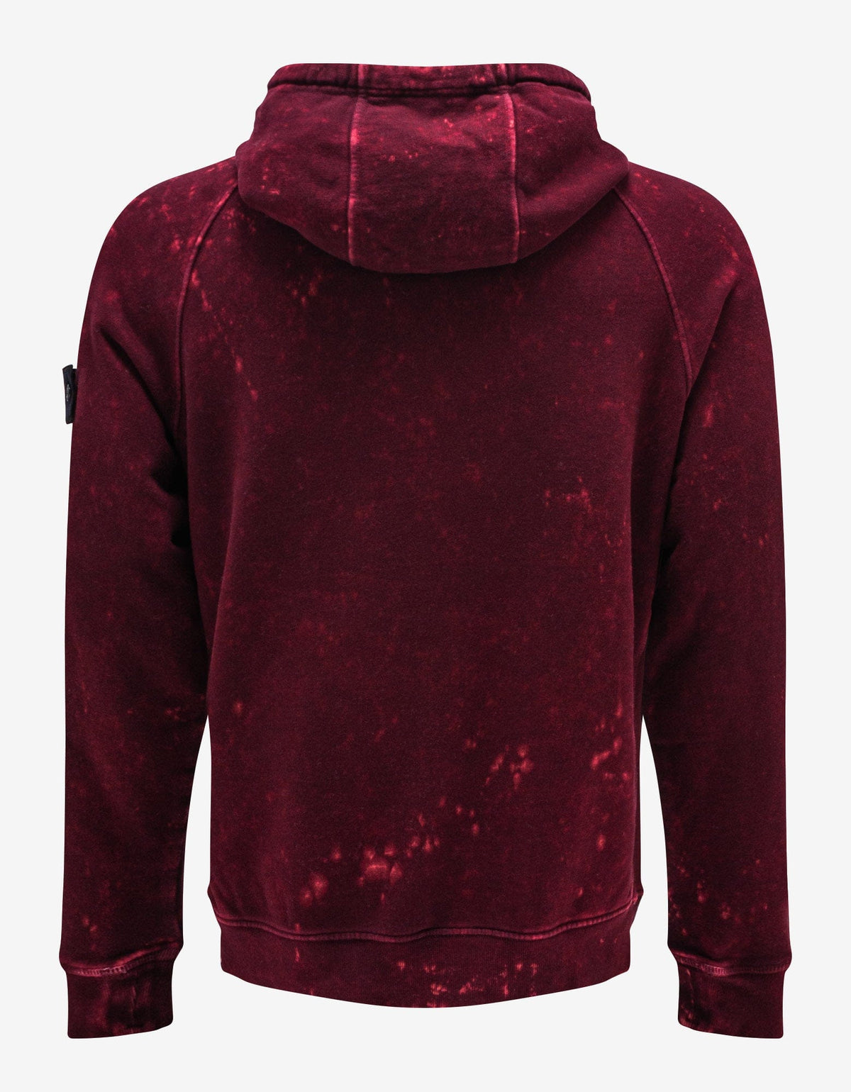 Stone Island Burgundy Off-Dye Compass Badge Hoodie
