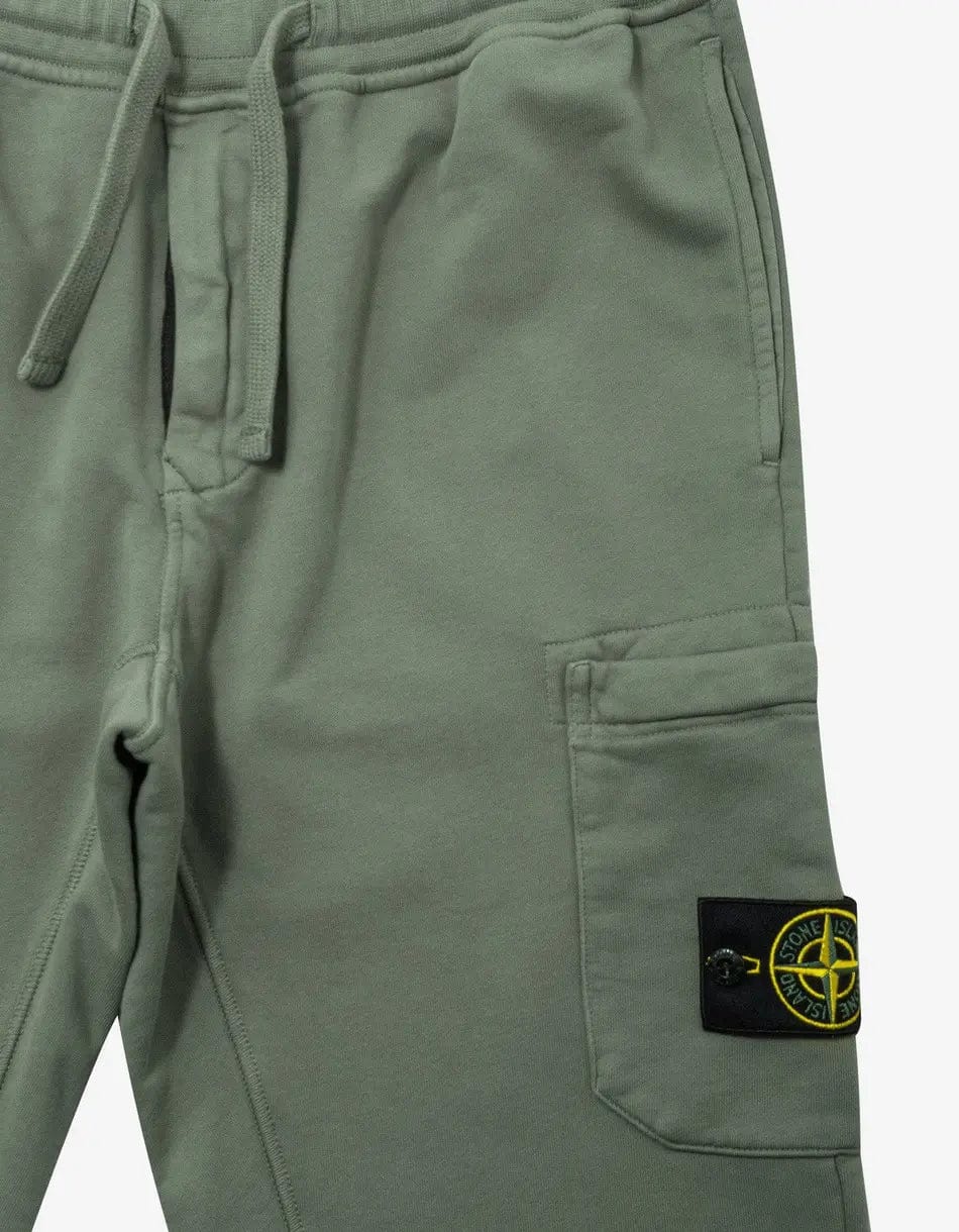 Stone Island Green Cargo Sweat Pants