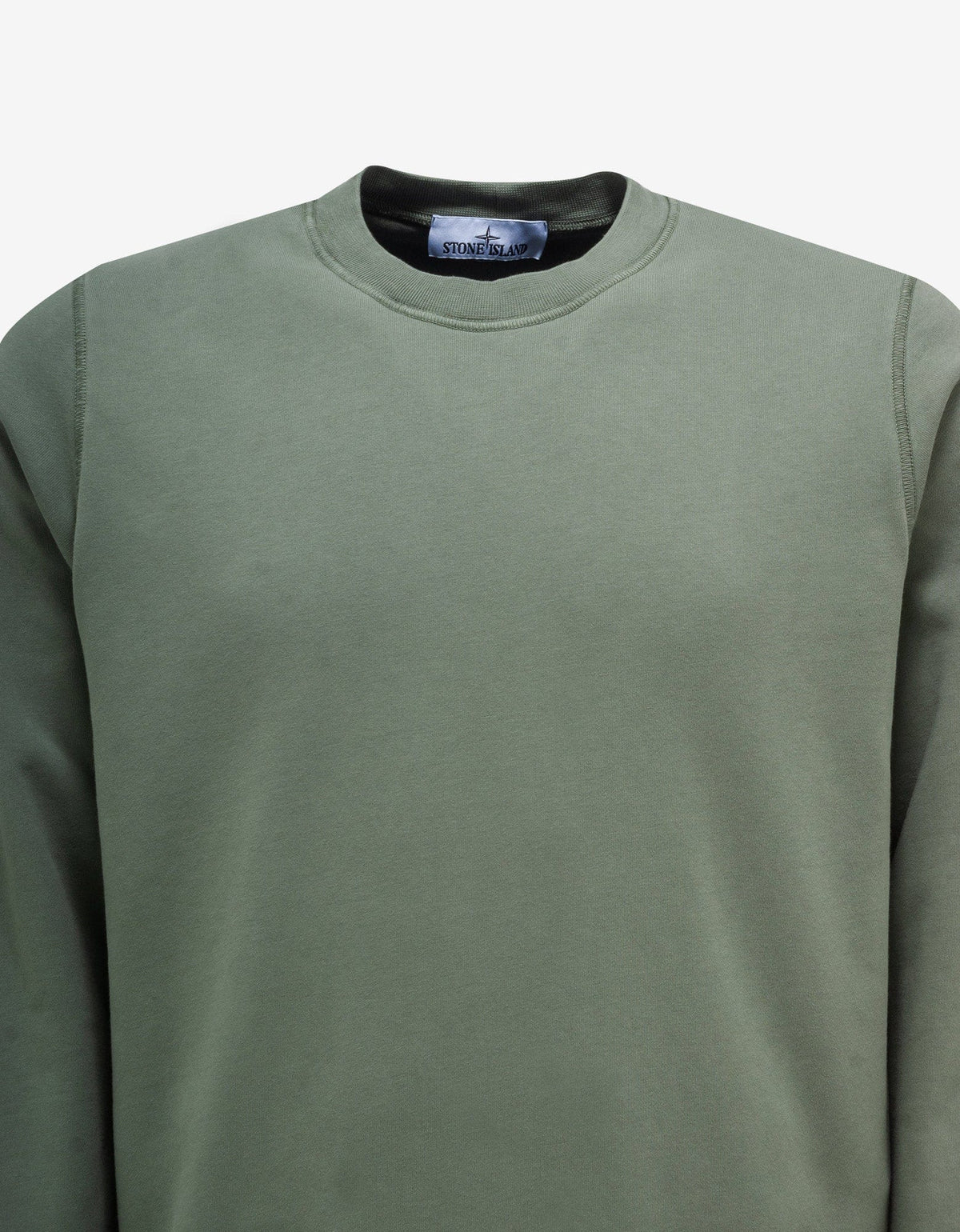 Stone Island Green Garment Dyed Sweatshirt
