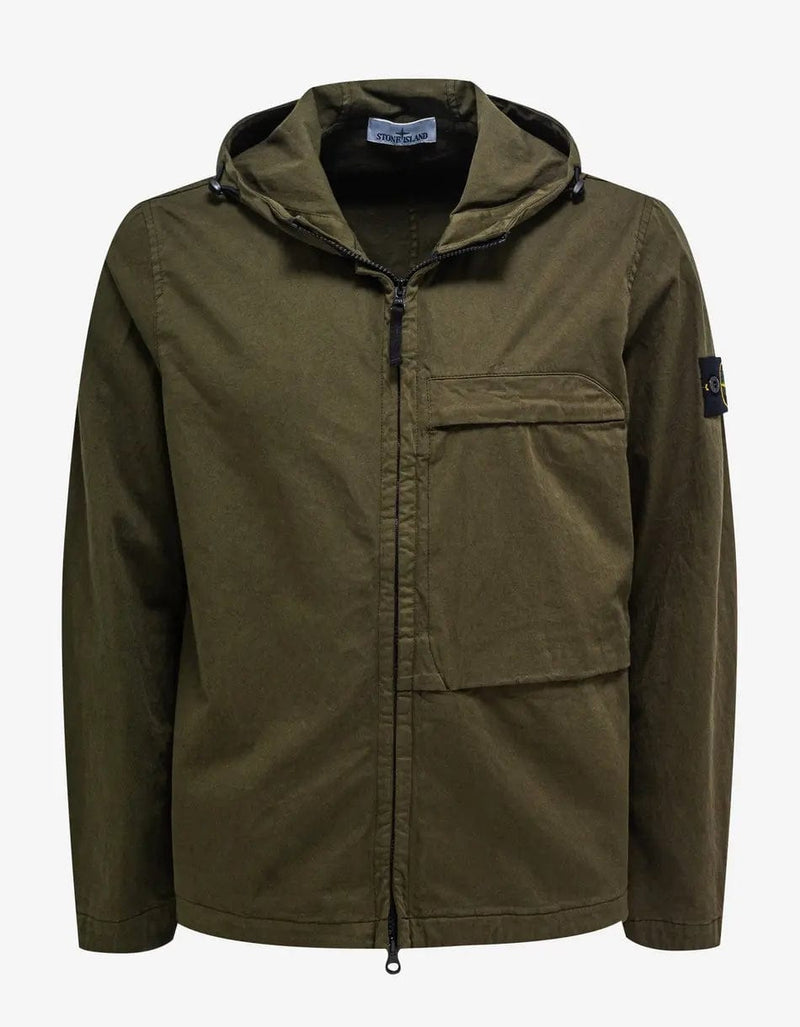 Stone Island Green Hooded Overshirt Zoo Fashions