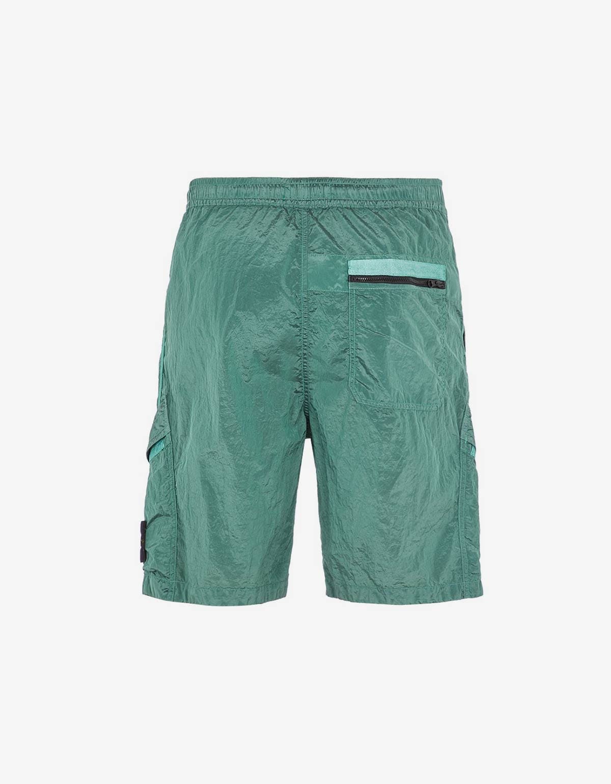Stone Island Green Nylon Metal Cargo Bermuda Shorts