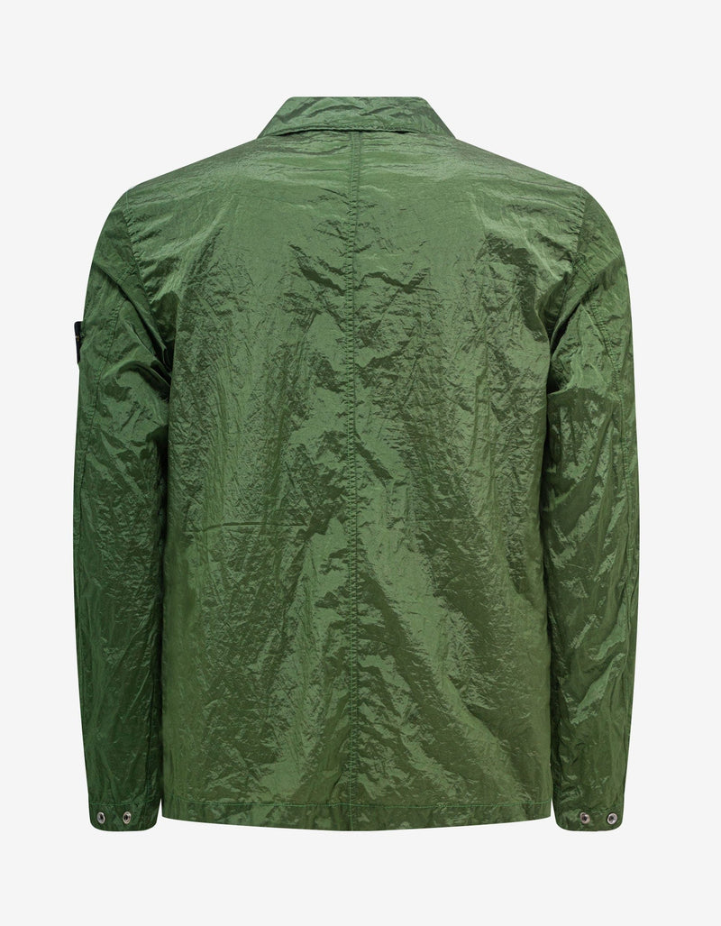 Stone Island Green Nylon Metal Overshirt