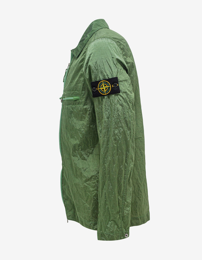 Stone Island Green Nylon Metal Overshirt