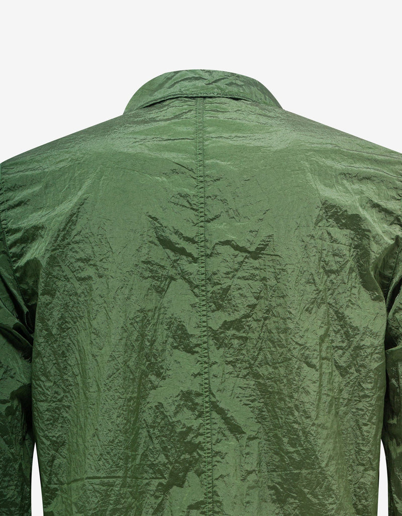 Stone Island Green Nylon Metal Overshirt