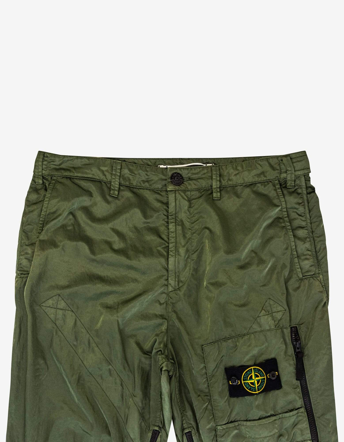 Stone Island Green Nylon Raso-TC Helicopter Pants