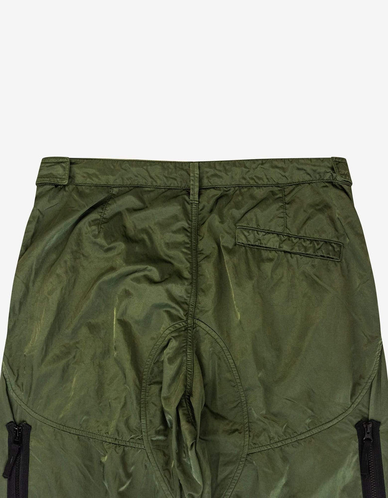 Stone Island Green Nylon Raso-TC Helicopter Pants