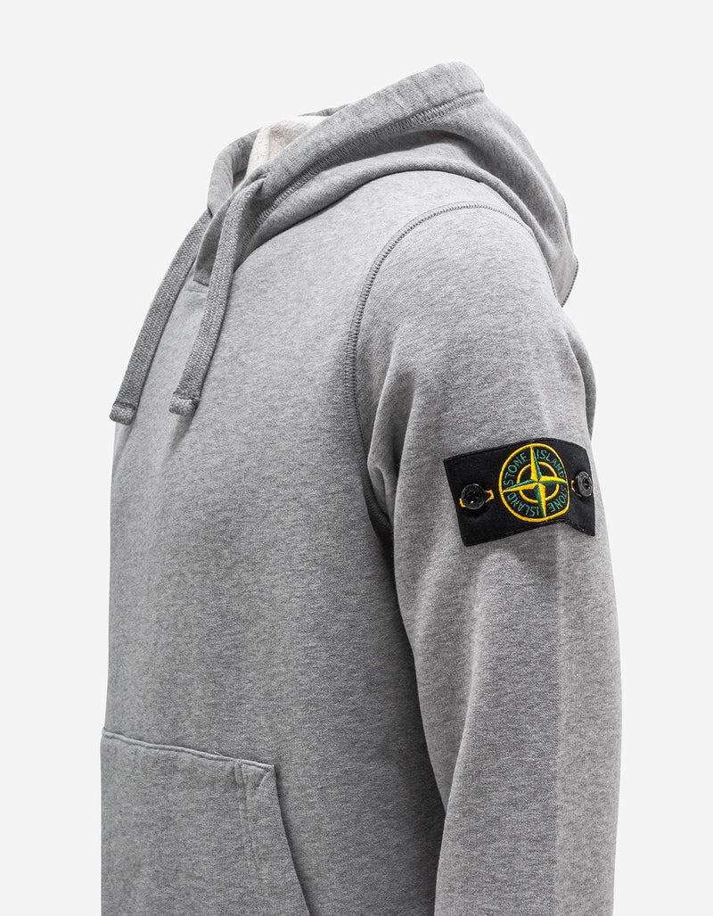 Stone Island Grey Compass Badge Hoodie