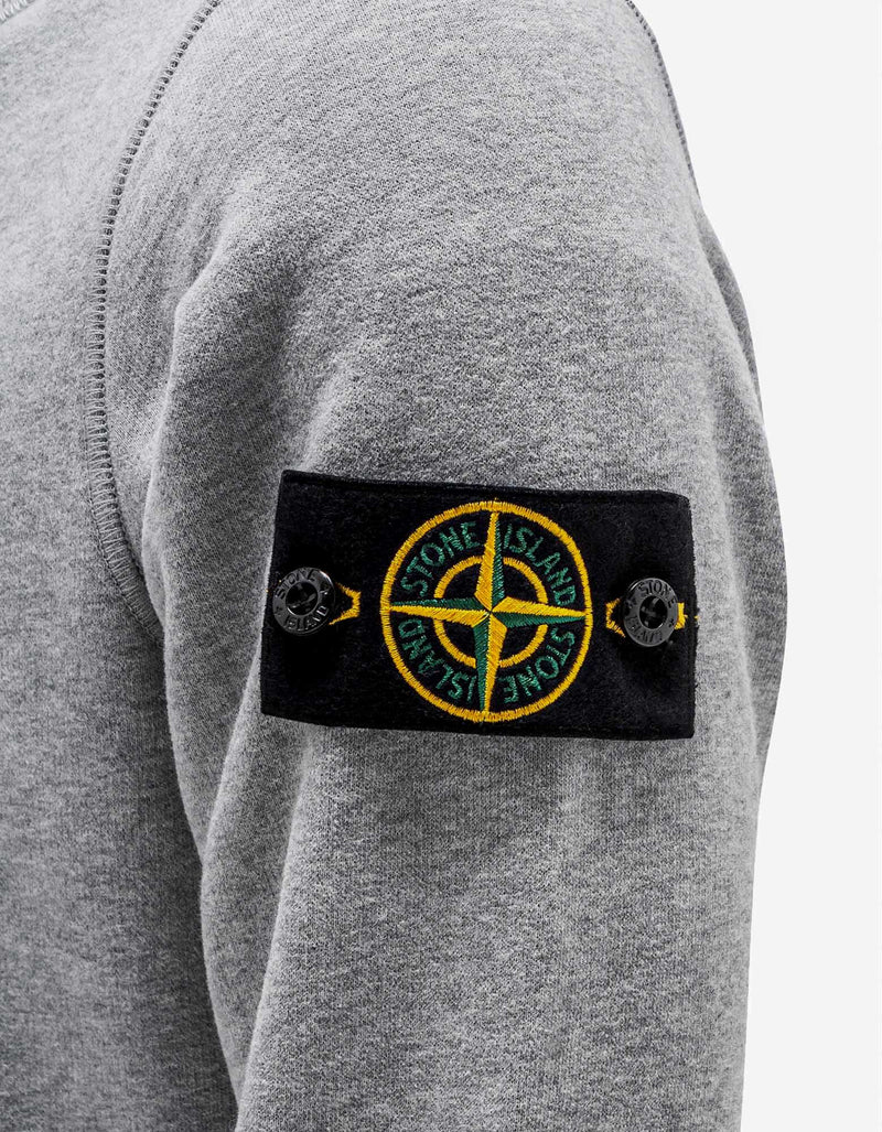 Stone Island Grey Compass Badge Sweatshirt