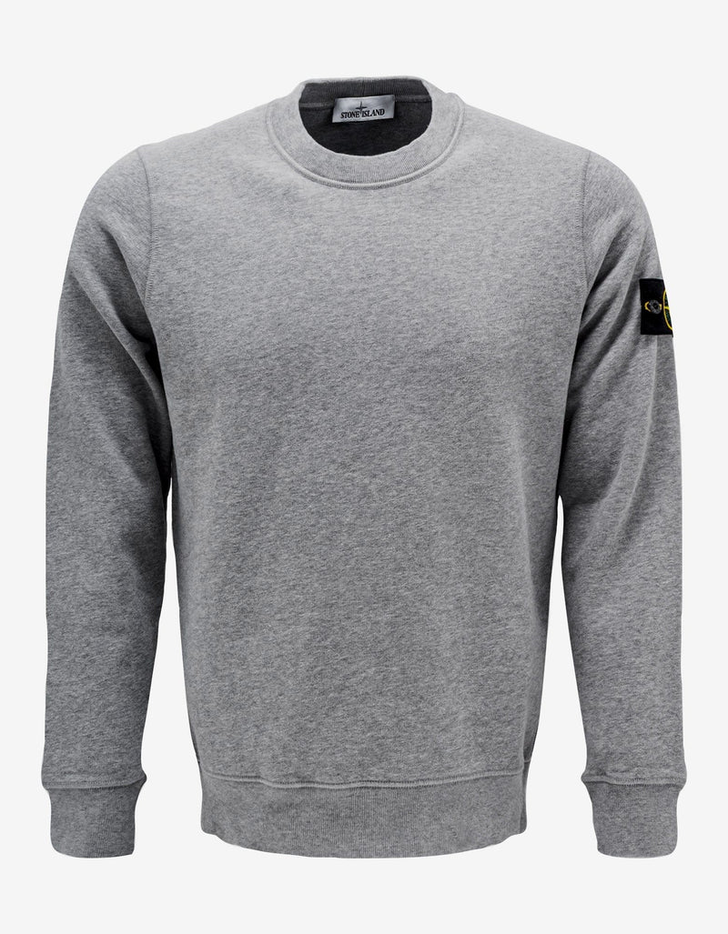 Stone Island Grey Compass Badge Sweatshirt