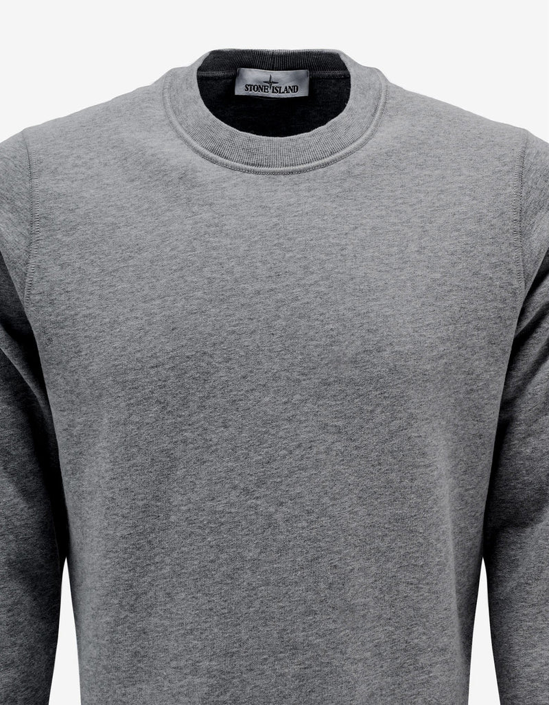 Stone Island Grey Compass Badge Sweatshirt