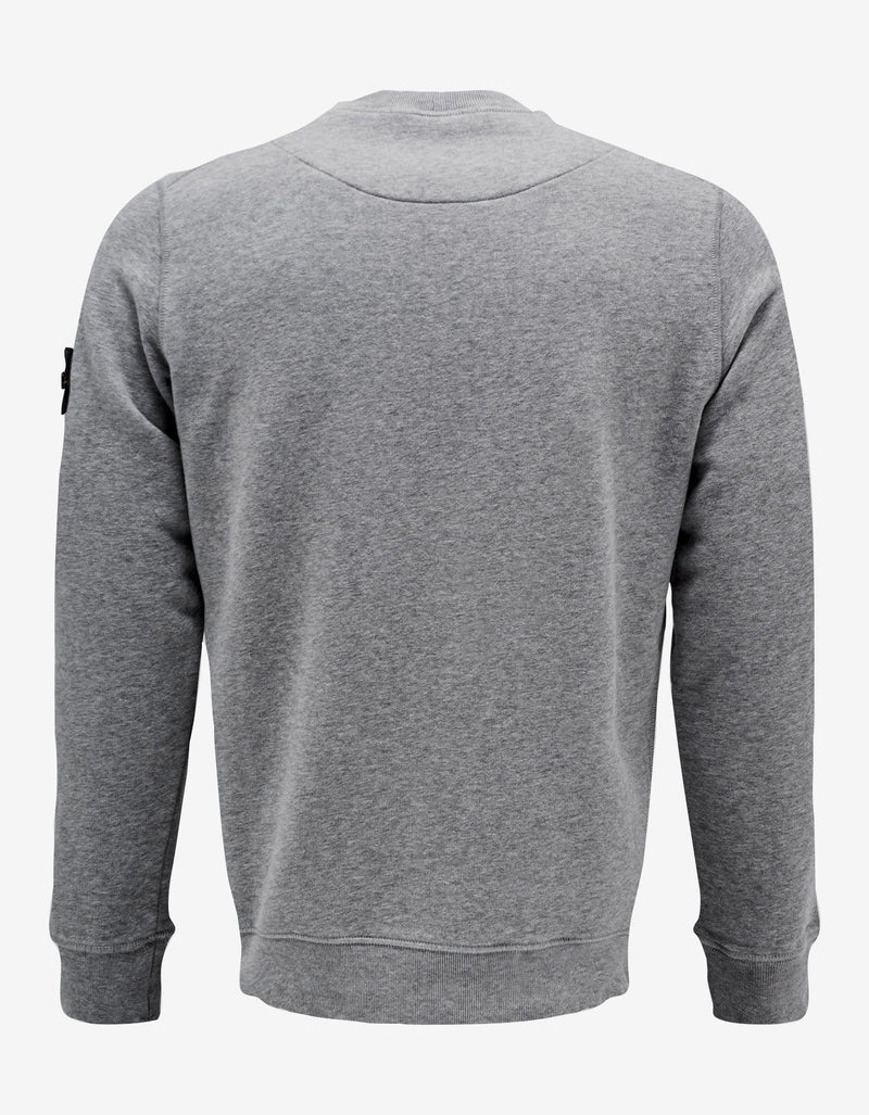 Stone Island Grey Compass Badge Sweatshirt