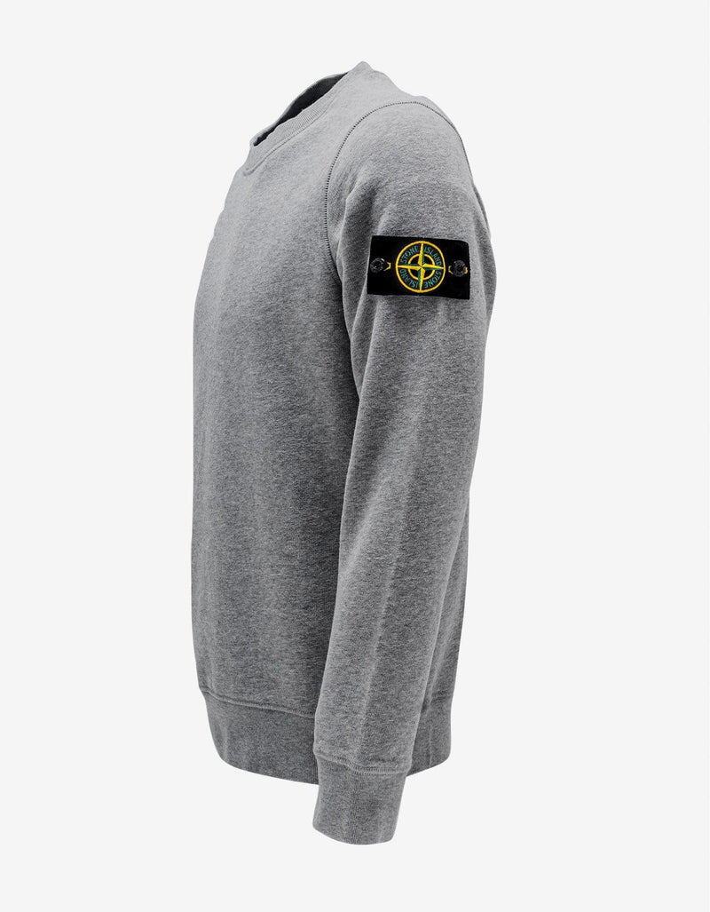 Stone Island Grey Compass Badge Sweatshirt