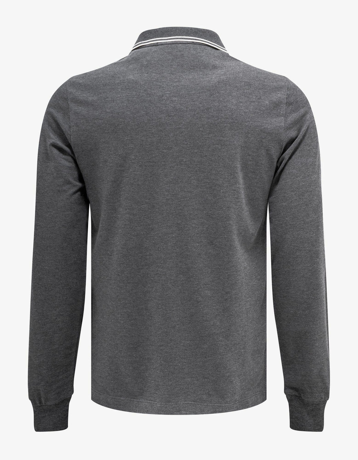 Stone Island Grey Compass Patch Long Sleeve Polo T-Shirt
