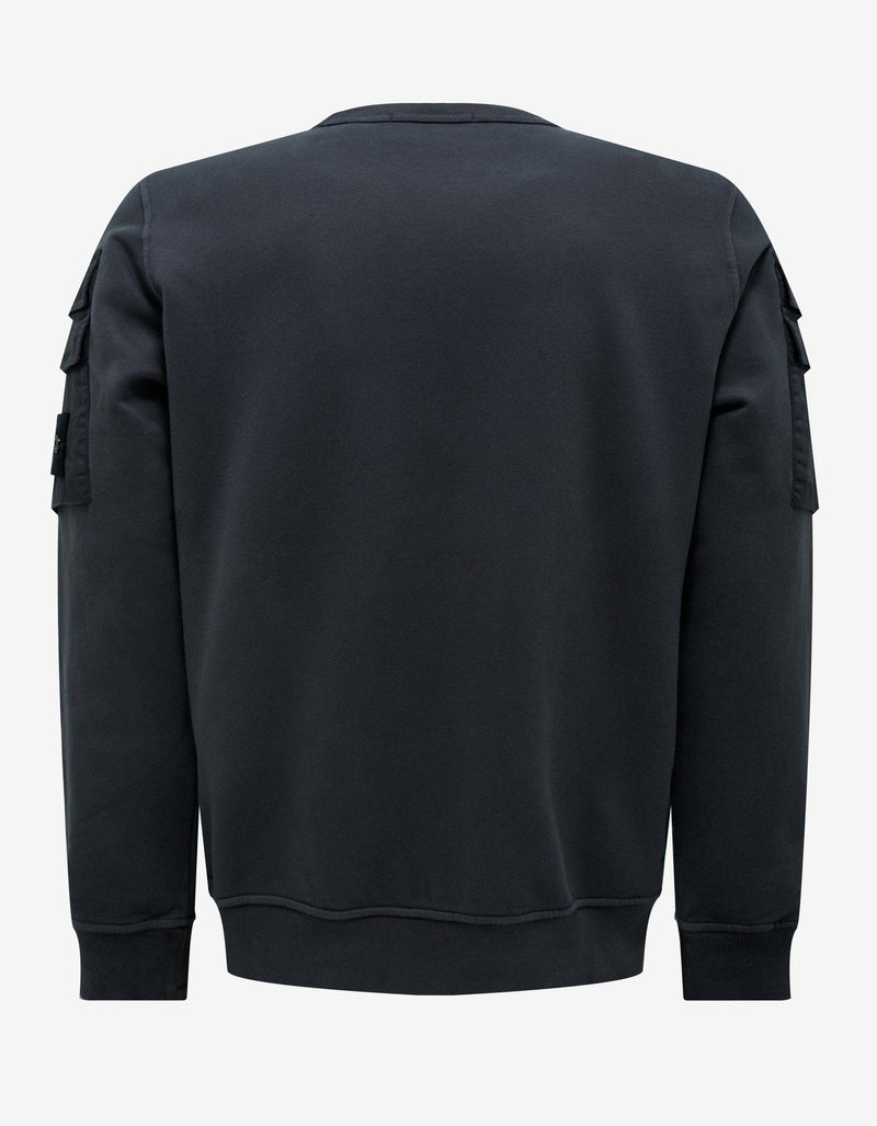 Stone Island Grey Garment Dyed Sweatshirt