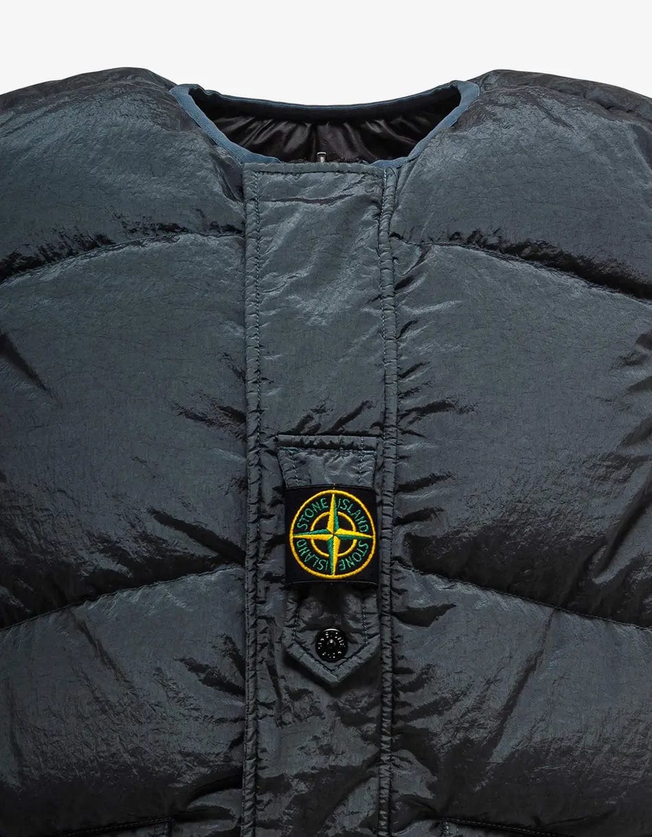 Stone Island Grey Reversible Nylon Metal Down Gilet