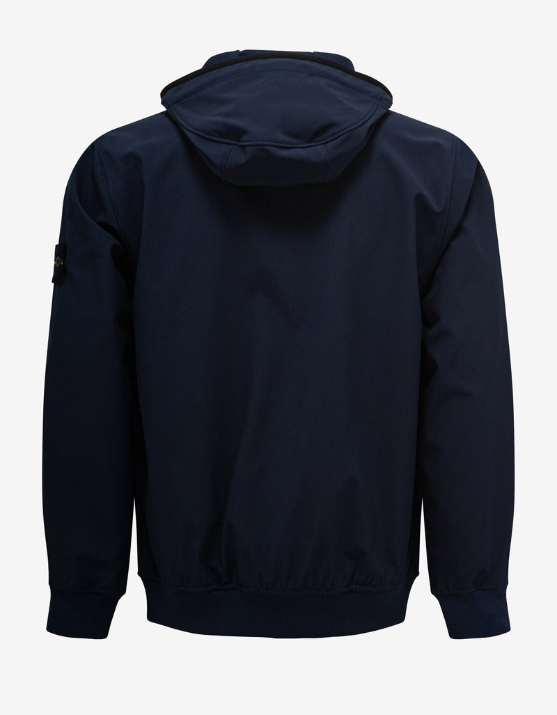 Stone Island Light Soft Shell-R_E.Dye Navy Blue Windbreaker