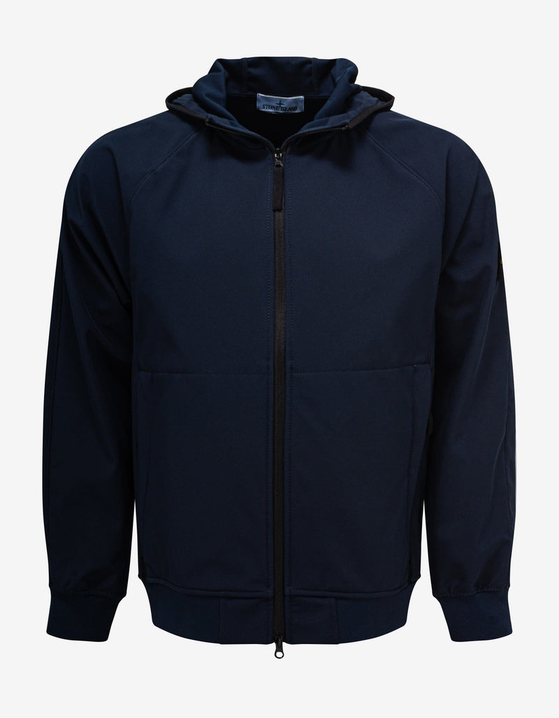 Stone Island Light Soft Shell-R_E.Dye Navy Blue Windbreaker