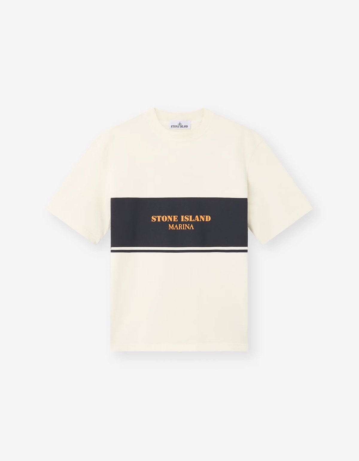 Stone Island Marina Ivory White Logo T-Shirt