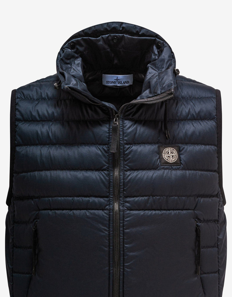 Stone Island Navy Blue Bio-Based Ripstop Nylon Down Gilet