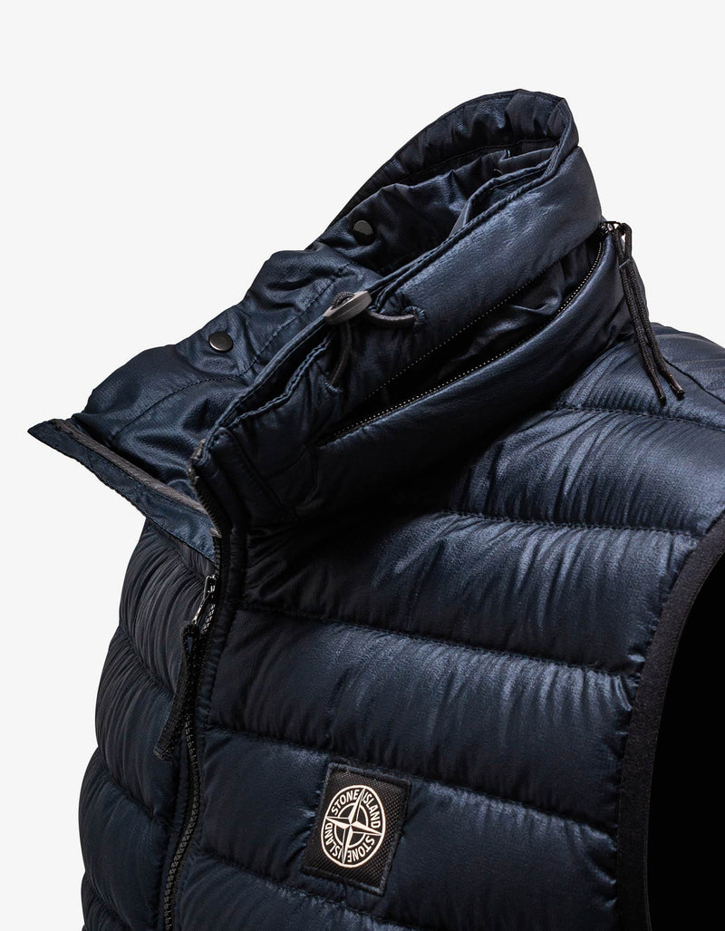 Stone Island Navy Blue Bio-Based Ripstop Nylon Down Gilet