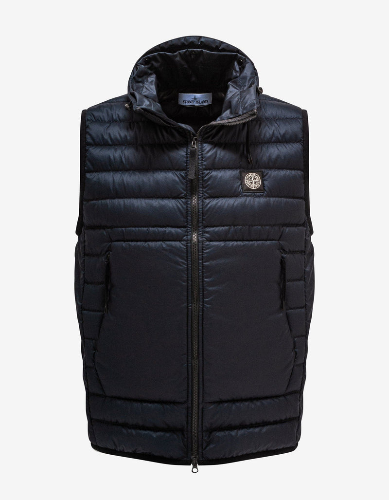 Stone Island Navy Blue Bio-Based Ripstop Nylon Down Gilet
