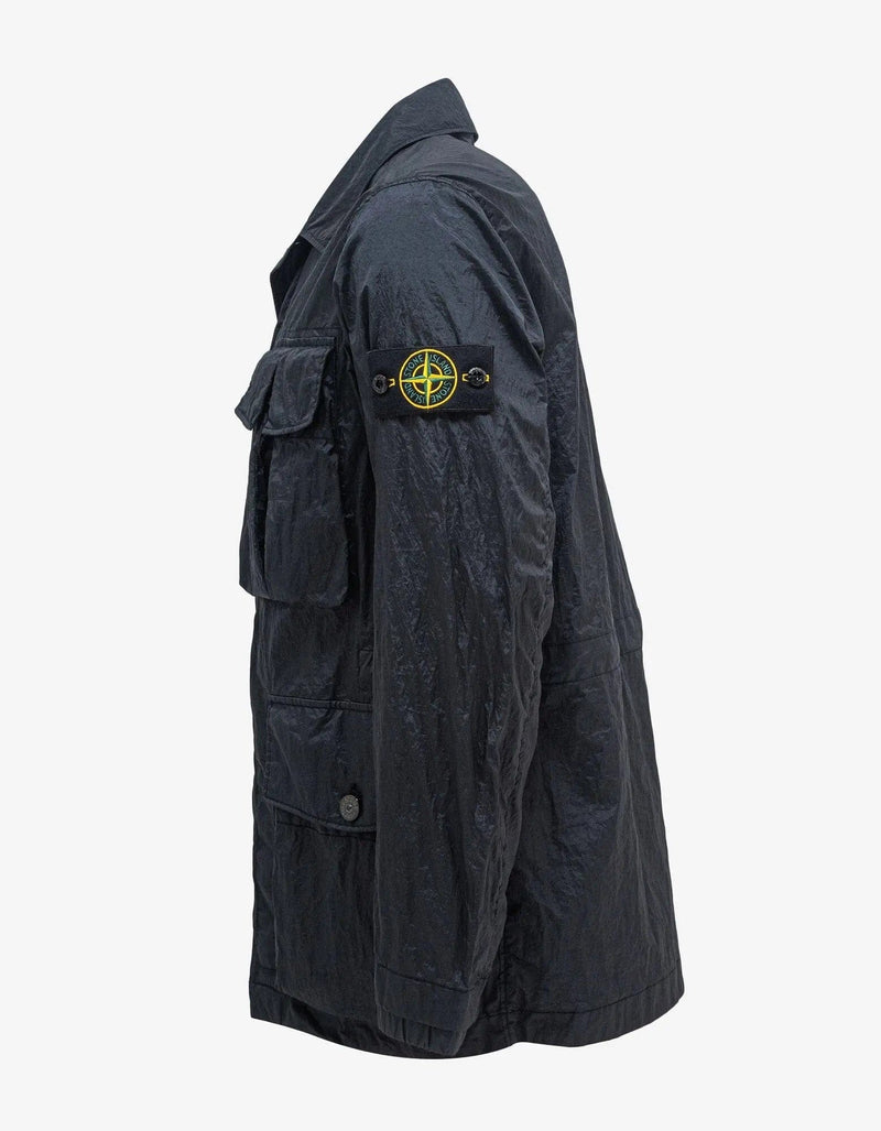 Stone Island Navy Blue Nylon Metal Watro-TC Field Jacket