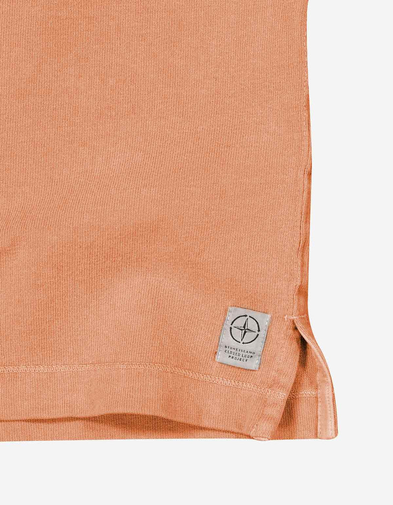 Stone Island Orange Closed Loop Logo T-Shirt