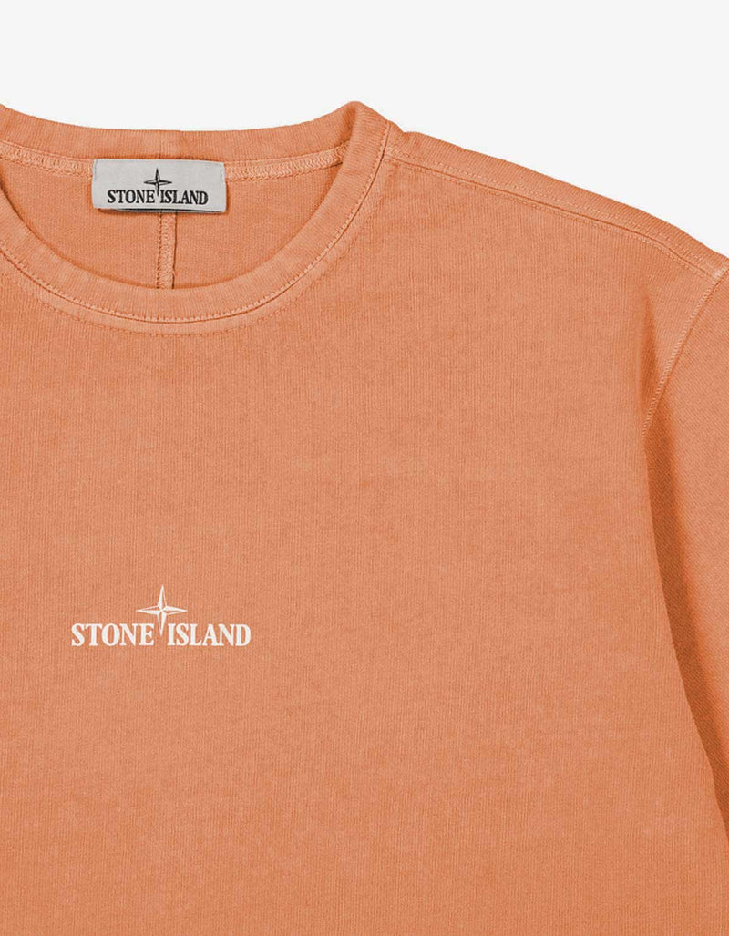 Stone Island Orange Closed Loop Logo T-Shirt