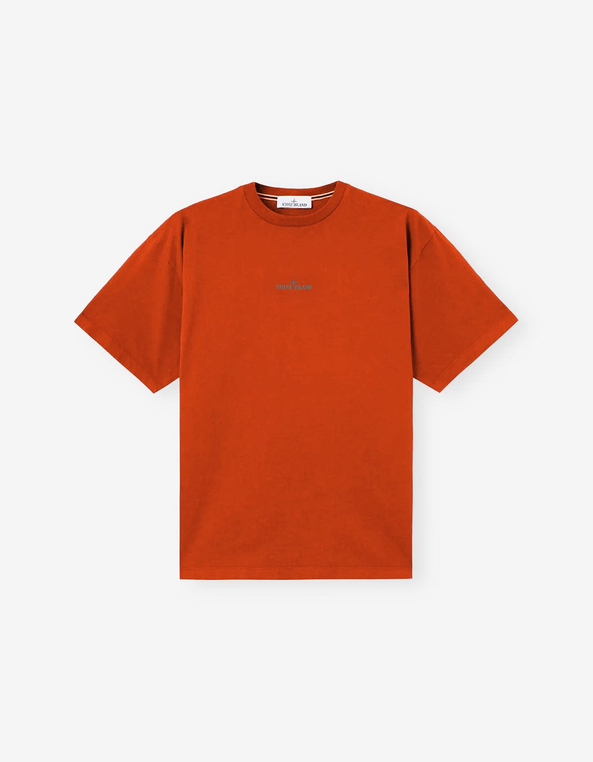 Stone Island Orange Compass Camo Print T-Shirt