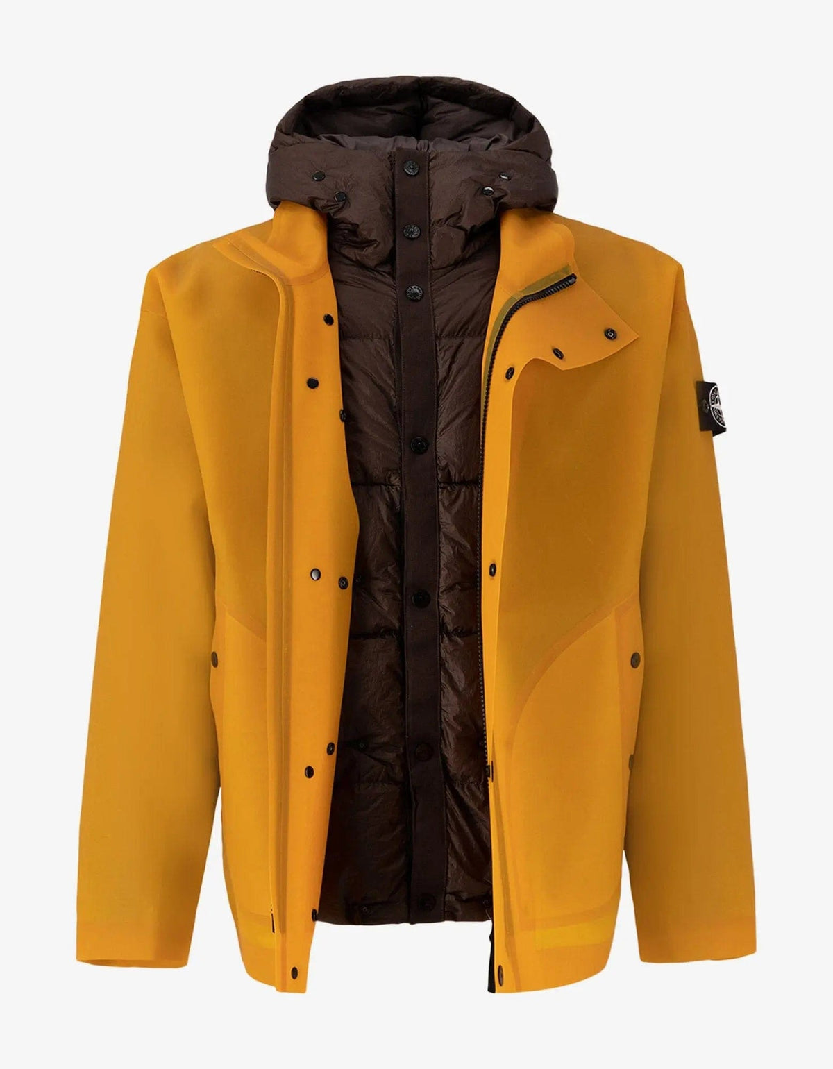 Stone Island Orange Poly Strata Ice Jacket