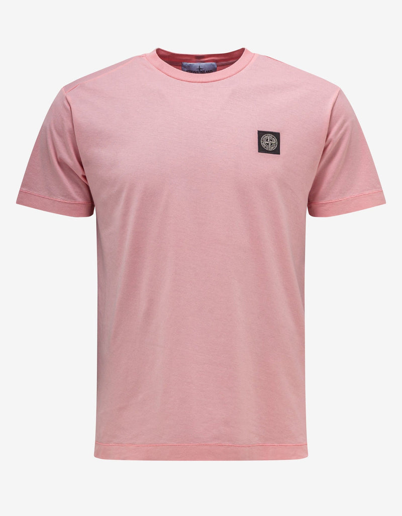 Stone Island Pink Compass Patch T-Shirt