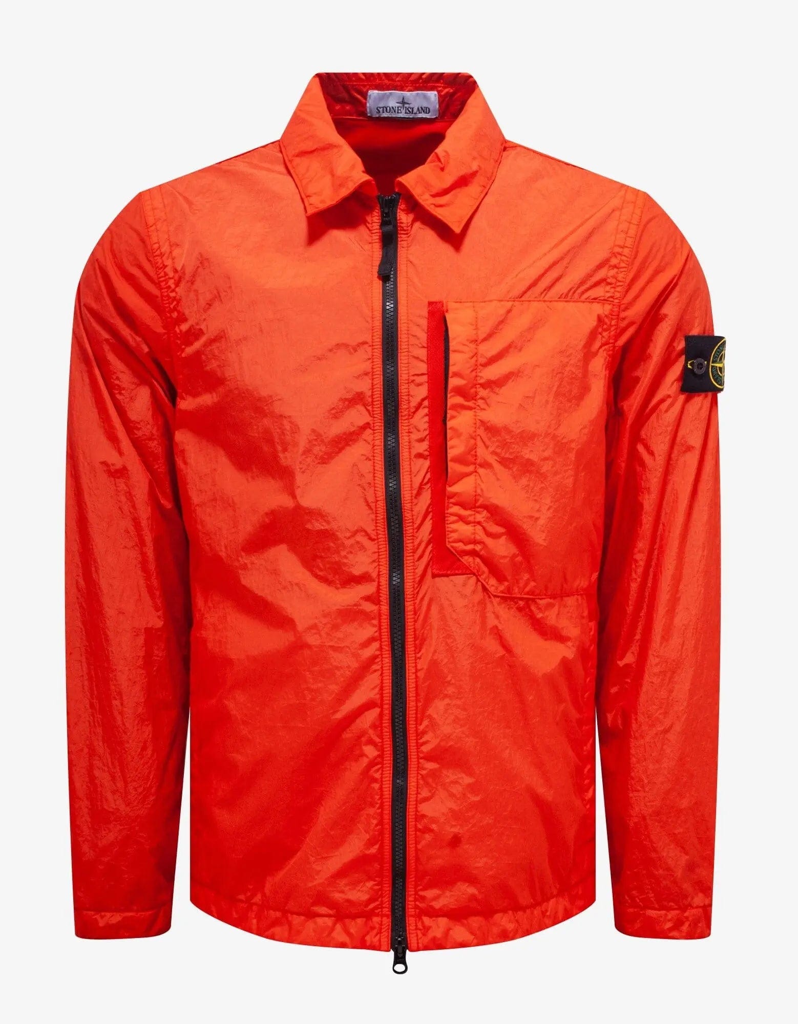 Stone island nylon metal overshirt red on sale