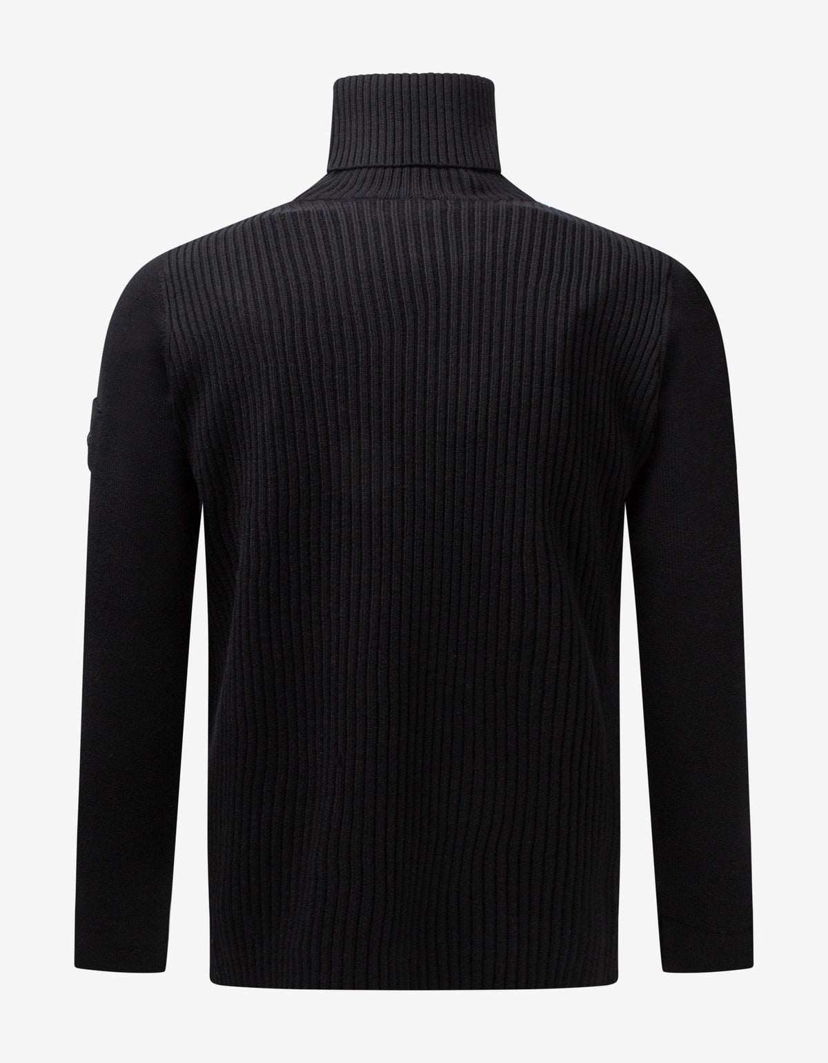 Stone Island Shadow Project Black Ribbed Turtleneck Sweater