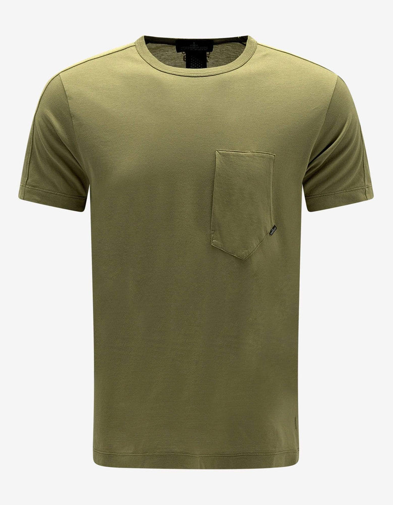 Stone Island Shadow Project Green Geometric Graphic T-Shirt