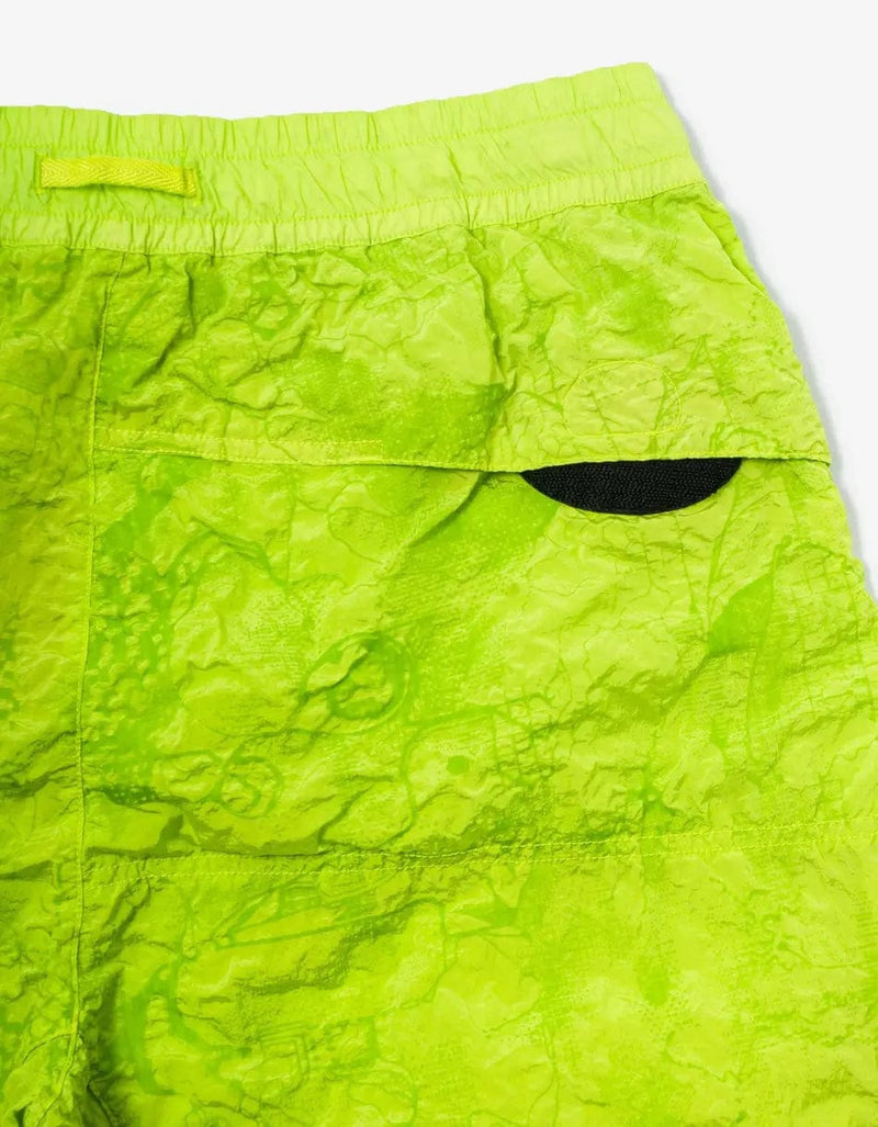 Stone Island Shadow Project Green Nylon Metal Waffle Swim Shorts