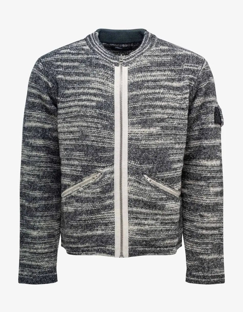 Stone Island Shadow Project Grey Chapter 2 Knitted Cardigan