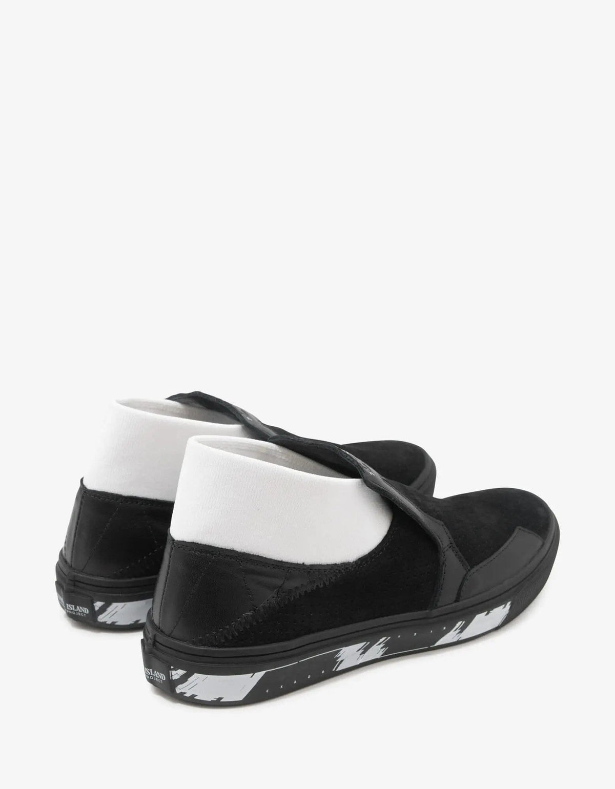 Stone Island Shadow Project Black Leather Slip-On Trainers – Zoo Stone Island Shadow Project Black Leather Slip-On Trainers – Zoo