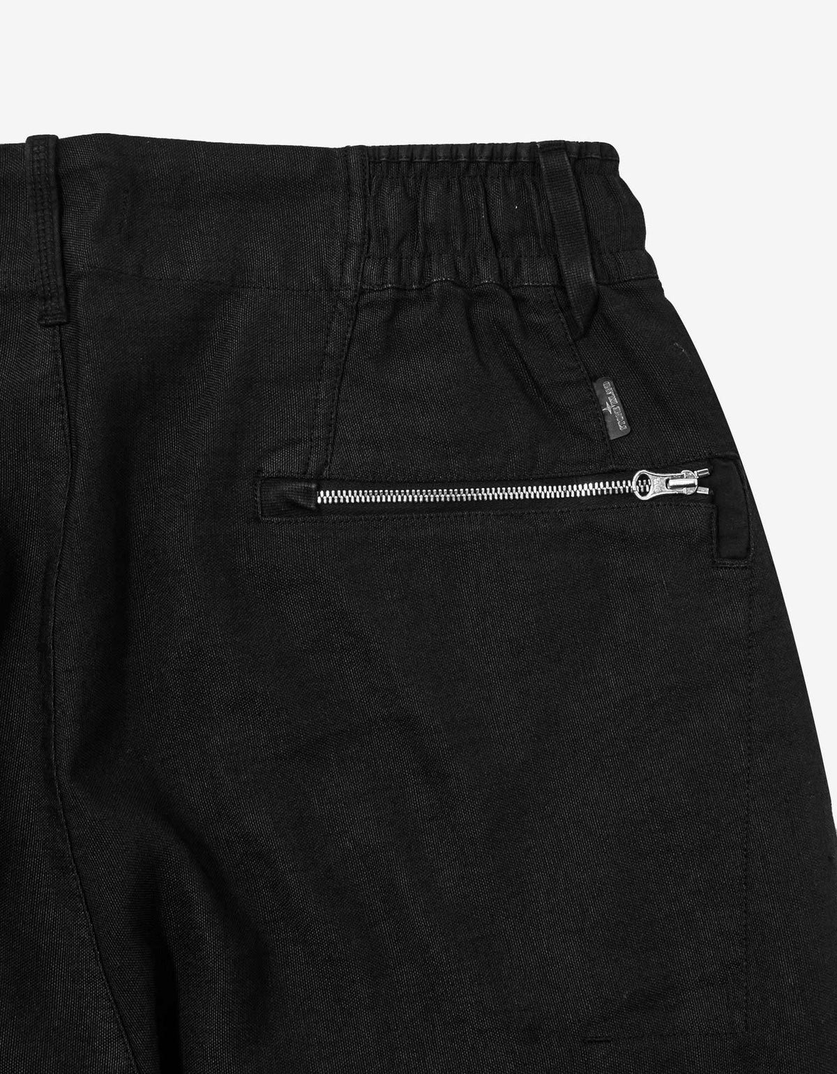 Stone Island Shadow Project Stone Island Shadow Project Black Linen-Blend Cropped Trousers
