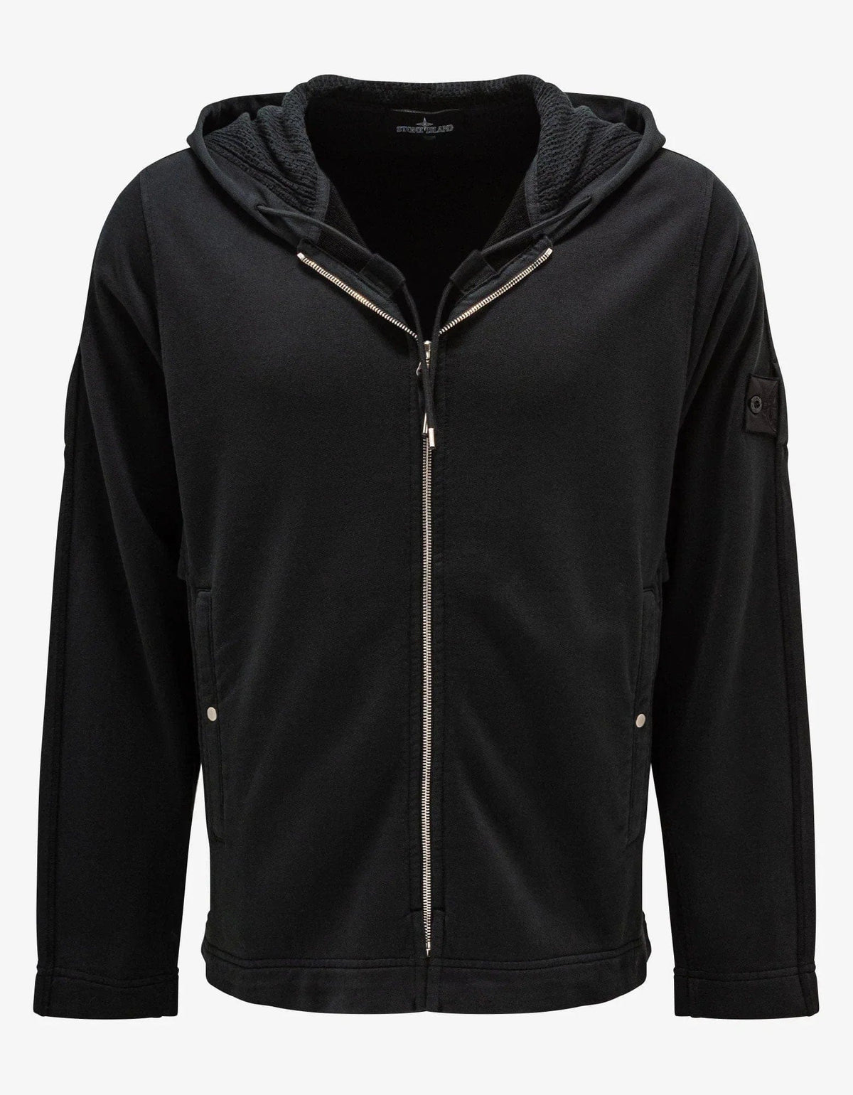Stone Island Shadow Project Stone Island Shadow Project Black Mesh Detail Zip Hoodie