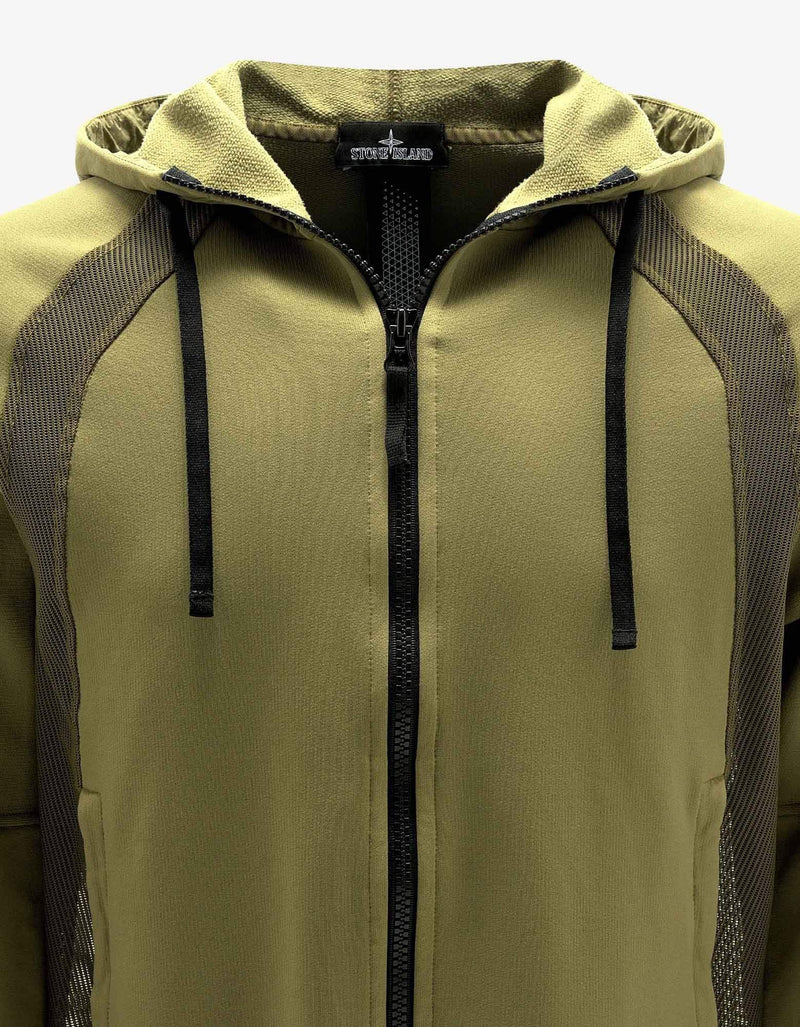 Stone Island Shadow Project Stone Island Shadow Project Green Mesh Vent Hoodie