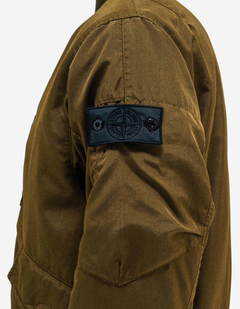 Stone Island Shadow Project Stone Island Shadow Project Khaki Hollowcore Poly Light Bomber Jacket