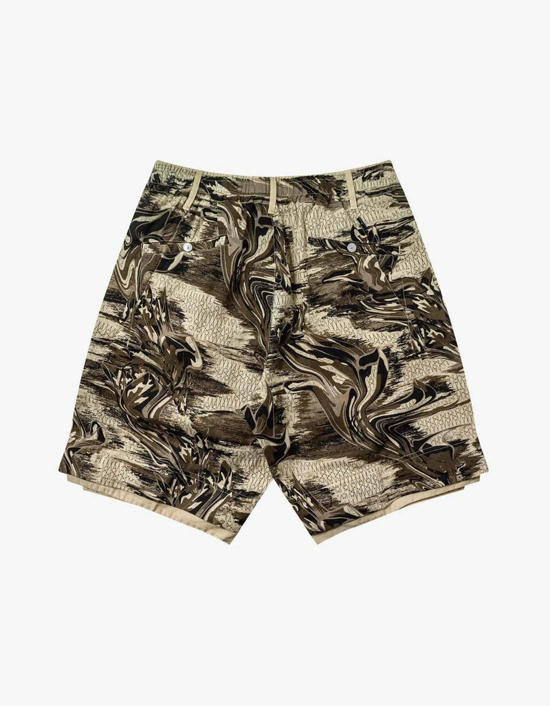 Stone Island Shadow Project Stone Island Shadow Project Khaki Printed Bermuda Shorts