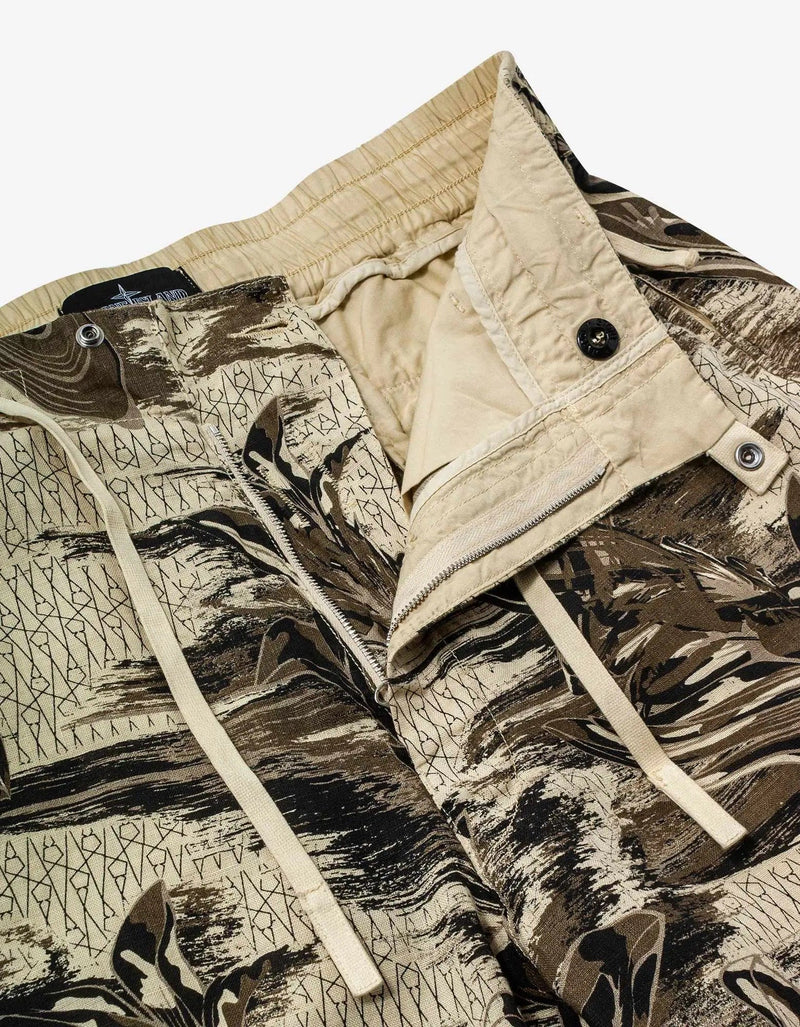 Stone Island Shadow Project Stone Island Shadow Project Khaki Printed Bermuda Shorts
