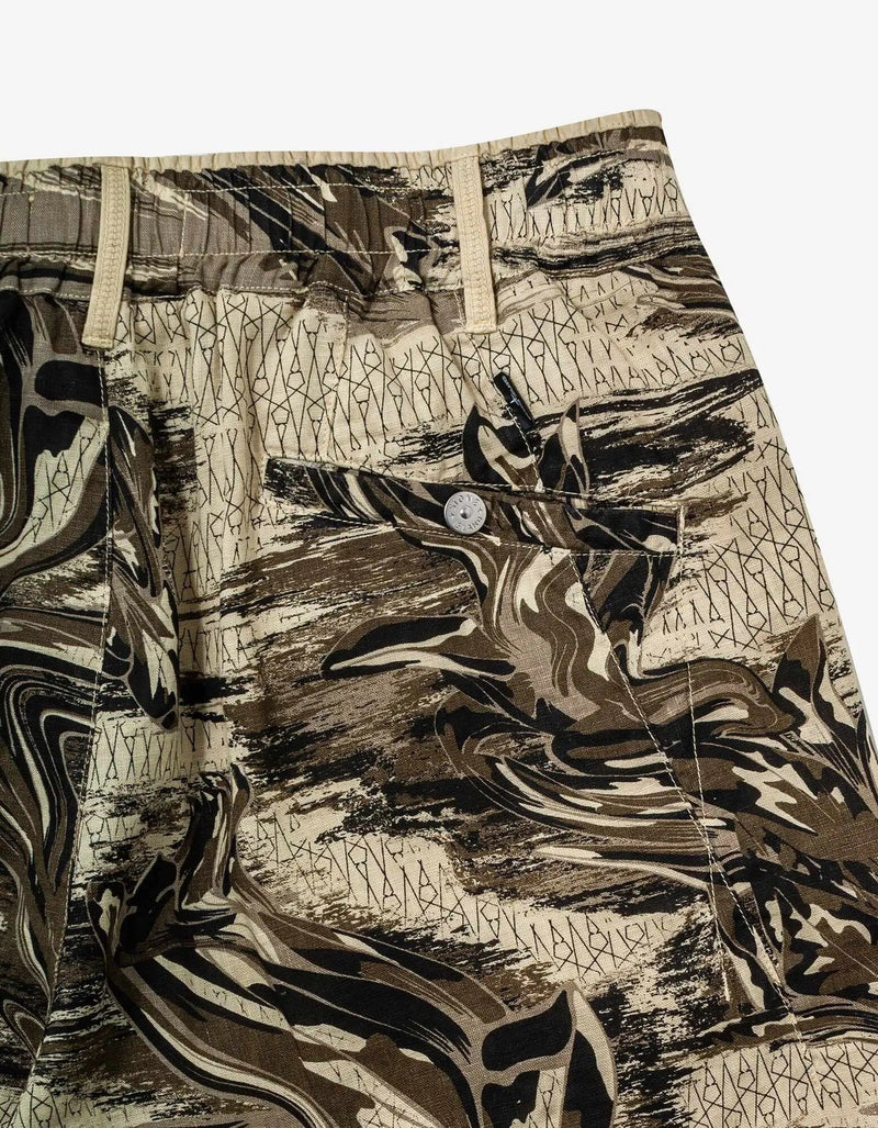 Stone Island Shadow Project Stone Island Shadow Project Khaki Printed Bermuda Shorts