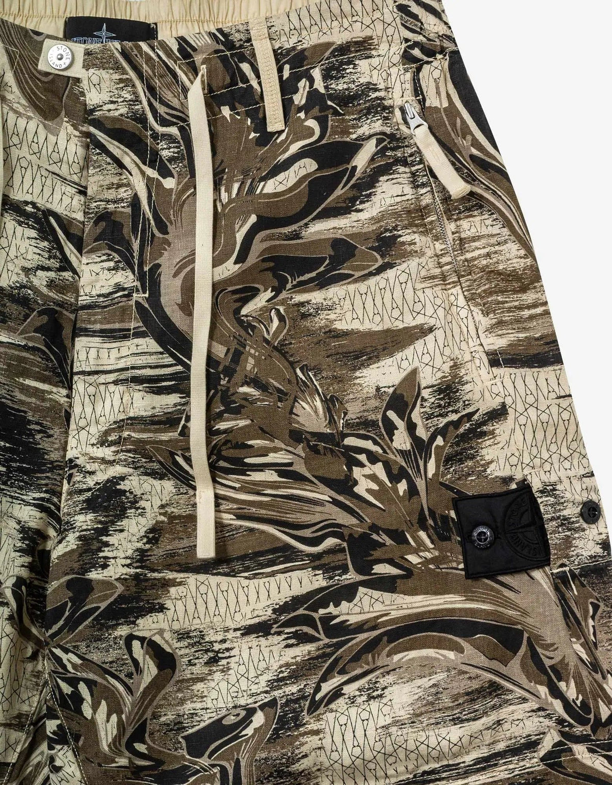 Stone Island Shadow Project Stone Island Shadow Project Khaki Printed Bermuda Shorts