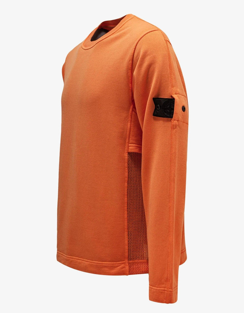 Stone Island Shadow Project Stone Island Shadow Project Orange Mesh Detail Sweatshirt